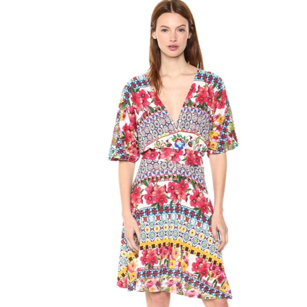 Desigual Leyla Floral Printed Fit and Flare Dress